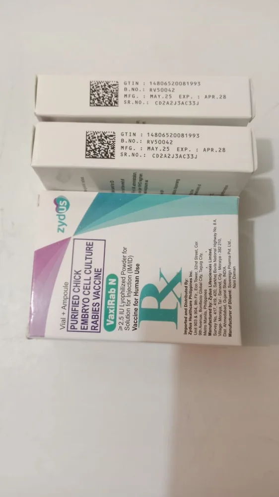 VaxiRab N rabies vaccine product box